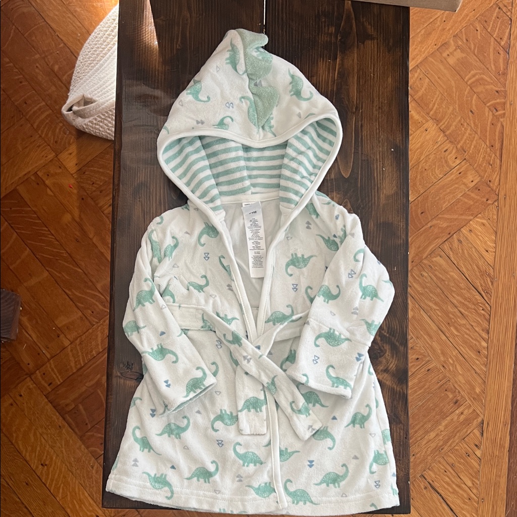 Carter's Green Dinosaur Print Pajama Robe